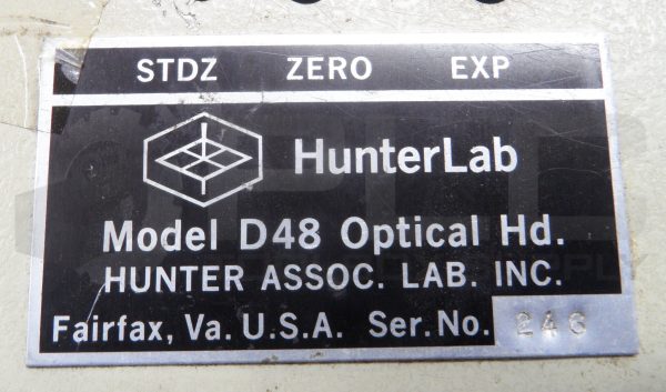 HUNTERLAB D48 OPTICAL HEAD 246 STDZ ZERO EXP 750T W/ MOUNTING PLATE - Image 8