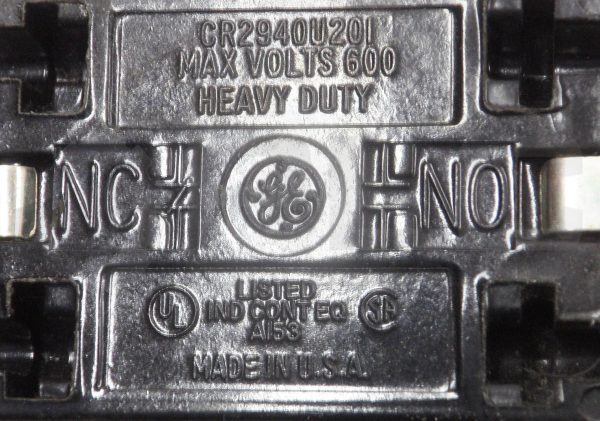 GENERAL ELECTRIC CR2940U201 CONTACT BLOCK SWITCH HEAVY DUTY 600V - Image 4