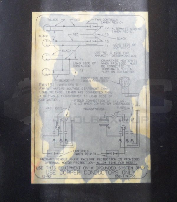 COPELAND 512200207 COMPRESSOR CONTACTOR BOX ENCLOSED 11"X6"X5-1/2", 512-2002-07 - Image 8