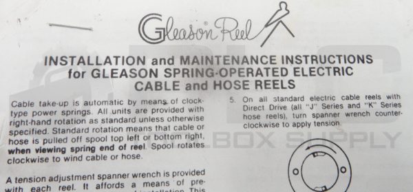 GLEASON HUBBELL 017050 MAIN SPRING KIT 80 SERIES FOR CABLE REEL *READ* - Image 6