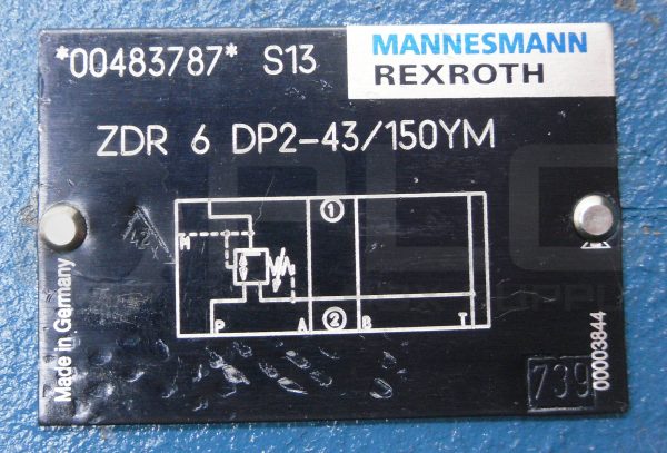 MANNESMANN REXROTH ZDR 6 DP2-43/150YM HYDRAULIC VALVE 0043787 - Image 6