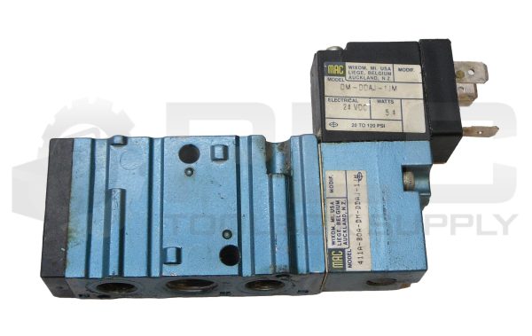 MAC VALVES 411A-B0A-DM-DDAJ-1JM SOLENOID VALVE W/ DM-DDAJ-1JM SOLENOID COIL