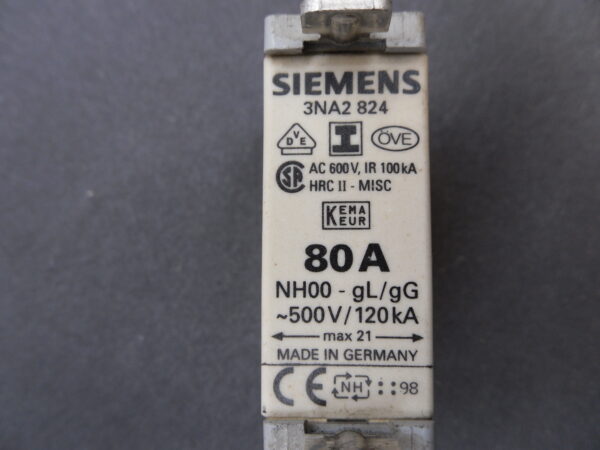 SIEMENS 3NA2824 FUSE 80A 600VAC - Image 4
