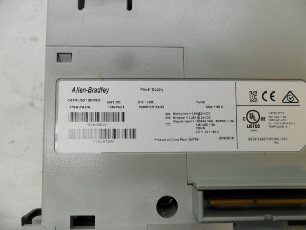 ALLEN BRADLEY 1768-PA3 /A POWER SUPPLY 1768PA3 120/240VAC - Image 5