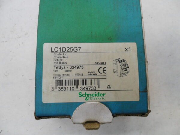 NEW SCHNEIDER ELECTRIC LC1D25G7 CONTACTOR 600V W/ G7 COIL 120V 50/60HZ *READ* - Image 7