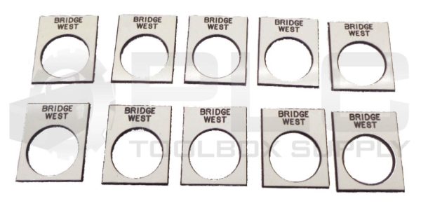 LOT OF 10 NEW ALLEN BRADLEY BRIDGE WEST LEGEND PLATES