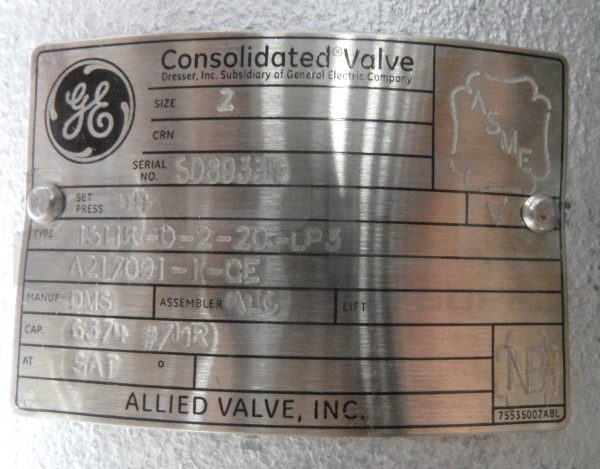 GENERAL ELECTRIC 1511K-0-2-20-LP3 VALVE SIZE 2 - Image 6