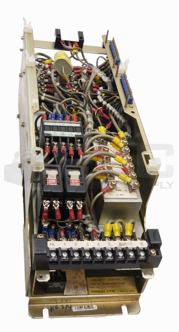 FANUC A06B-6050-H104 VELOCITY CONTROL UNIT *MISSING TOP BOARD*