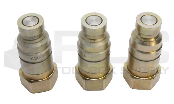 LOT OF 3 NEW KQM6H FLAT FACE COUPLER 3/8" SAE-J03