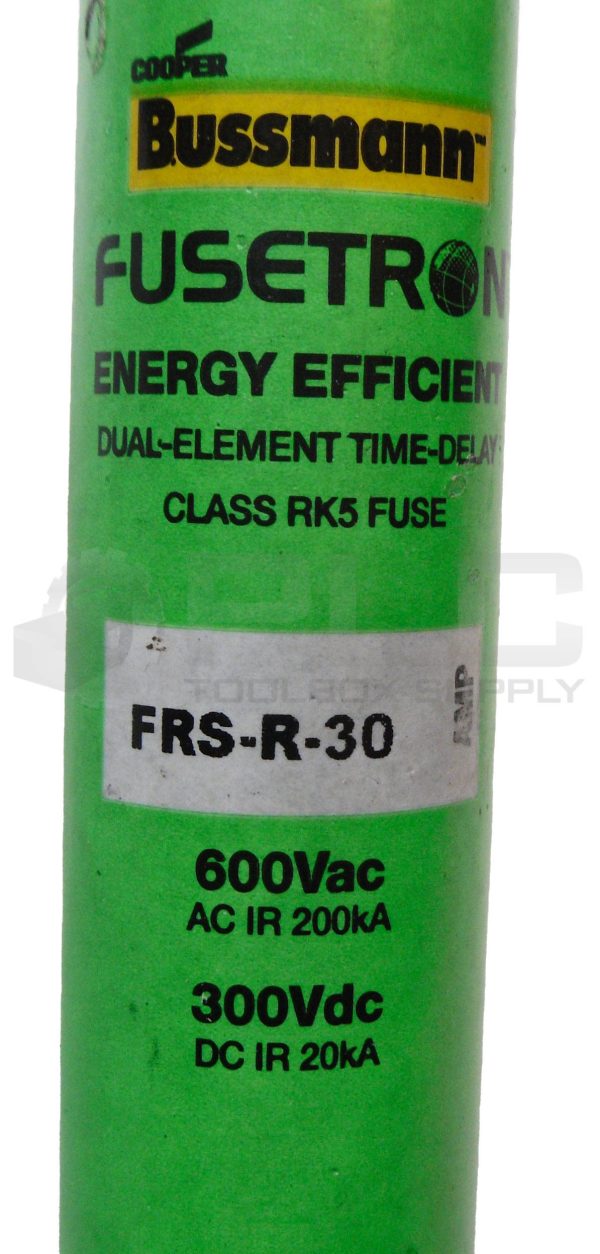 LOT OF 3 NEW BUSSMAN FRS-R-30 ENERGY EFFICIENT FUSE 30A 600VAC 300VDC - Image 4