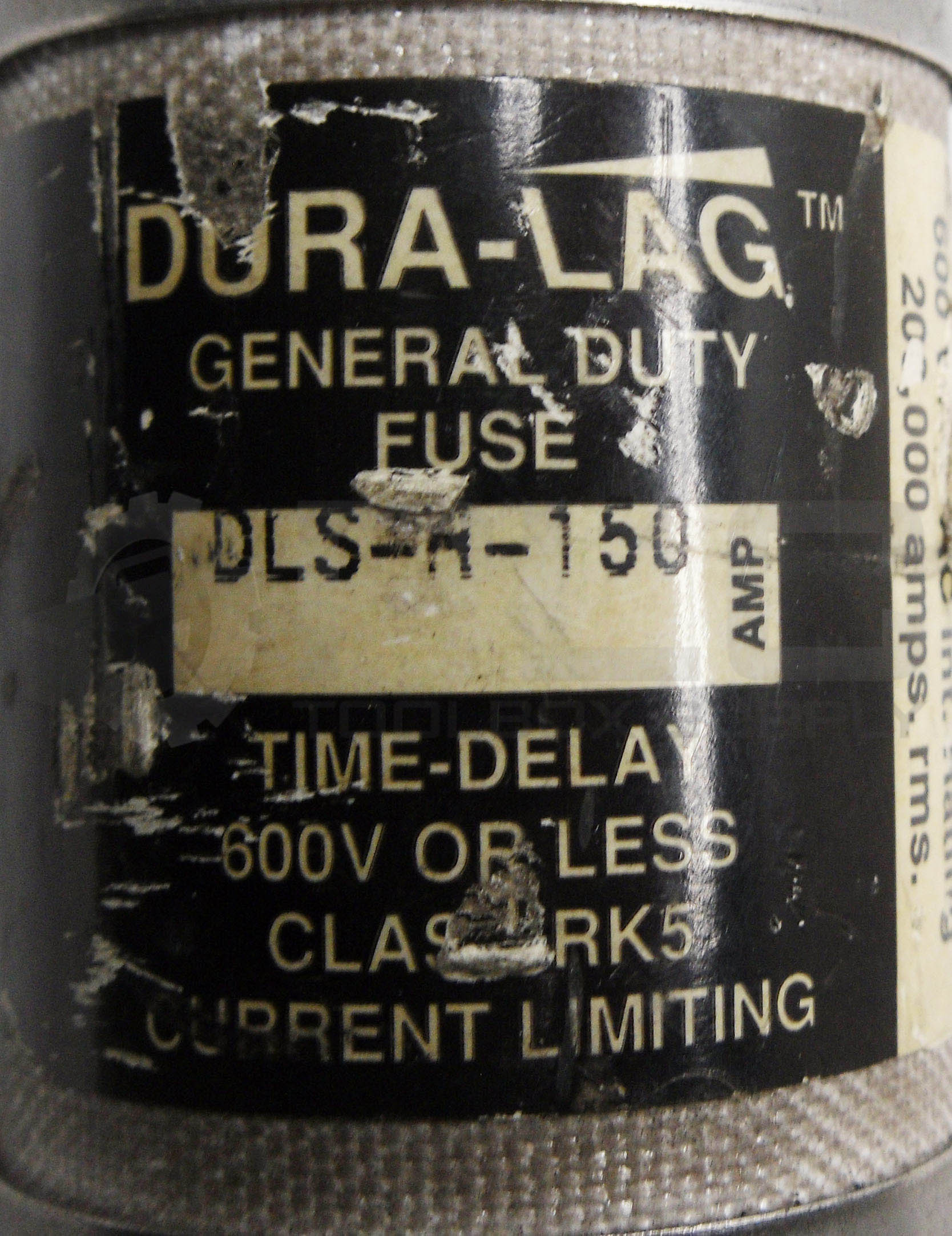 DURA LAG DLS R 150 GENERAL DUTY FUSE 150A 600V PLC Toolbox Supply