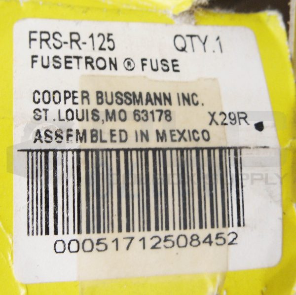 NEW BUSSMAN FRS-R-125 ENERGY EFFICIENT FUSE 125A 600VAC 300VDC *READ* - Image 5