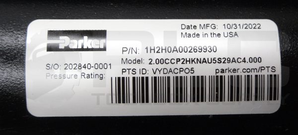 PARKER 1H2H0A00269930 HYDRAULIC CYLINDER 2.00CCP2HKNAU5S29AC4.000 - Image 5