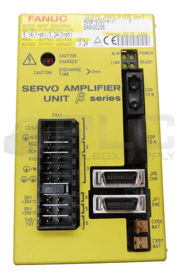 FANUC A06B-6093-H111  /F SERVO AMPLIFIER UNIT 50/60HZ 220-240V 5.1A *PARTS ONLY* - Image 5