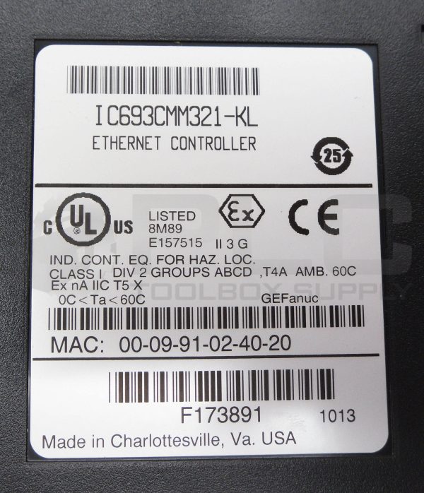 GE FANUC IC693CMM321-KL ETHERNET CONTROLLER - Image 5