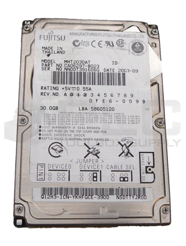 FUJITSU MHT2030AT HARD DRIVE 5V 0.55A 30GB