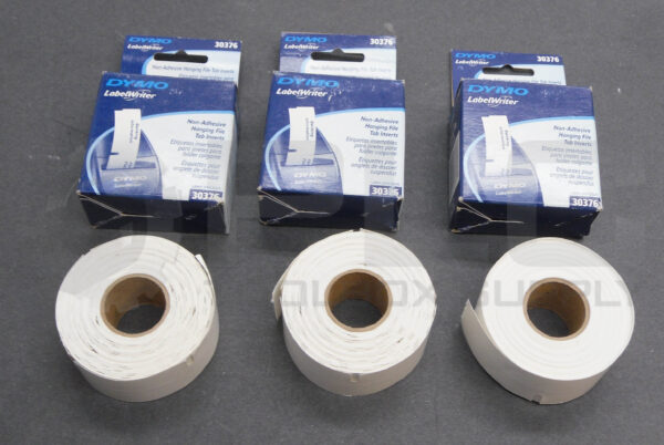LOT OF 3 NEW BOX OF 260 DYMO 30376 HANGING FILE TAB INSERTS 9/16" X 2"