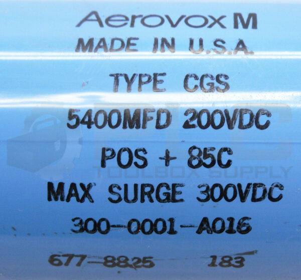 NEW AEROVOX 677-8825 TERMINAL CAPACITOR 300VDC TYPE CGS 300-0001-A016 *READ* - Image 4