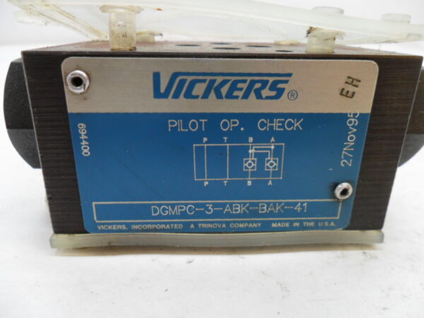 NEW EATON VICKERS DGMPC-3-ABK-BAK-41 REVERSIBLE HYDRAULIC CHECK VALVE 694400 - Image 5