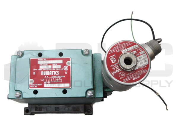 NUMATICS 33SXP4410 PNEUMATIC SOLENOID VALVE 120V 50/60HZ .16A W/ 237-221B COIL - Image 2