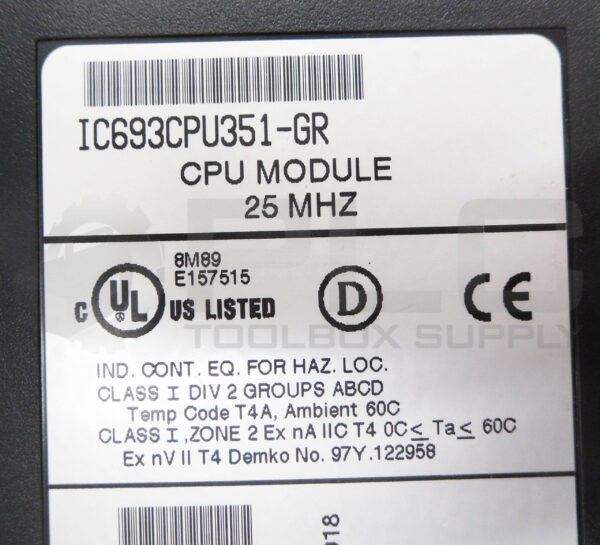 GE FANUC IC693CPU351-GR CPU MODULE 25MHZ *READ* - Image 5