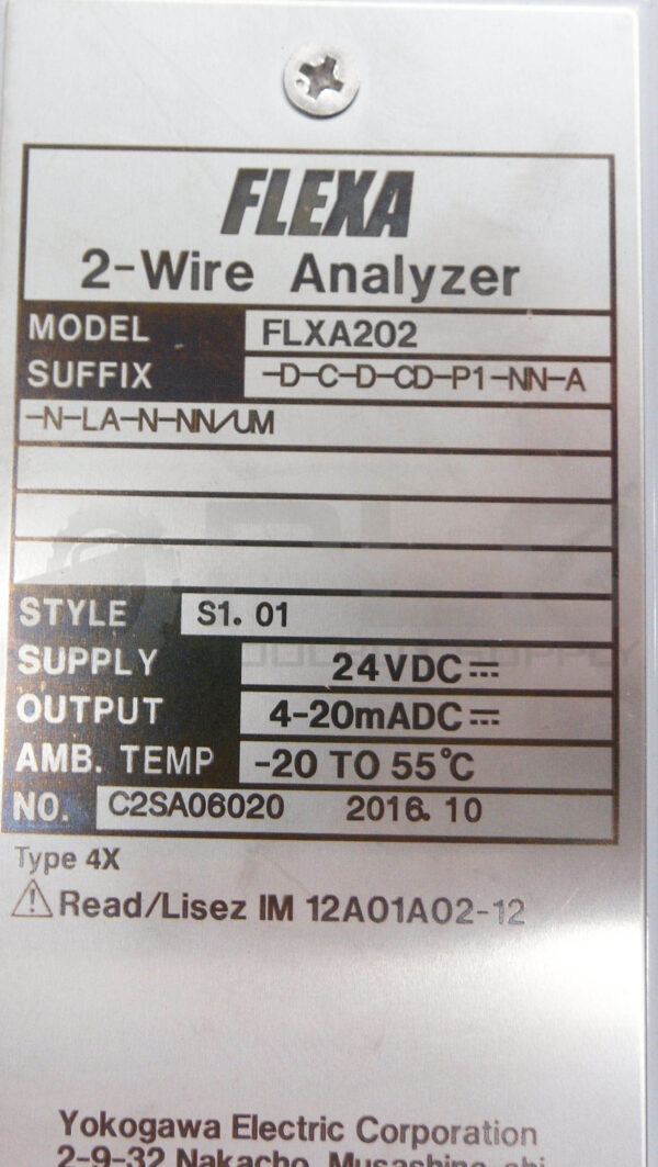 FLEXA FLXA202-D-C-D-CD-P1-NN-A-N-LA-N-NN/UM 2-WIRE ANALYZER 24VDC - Image 5