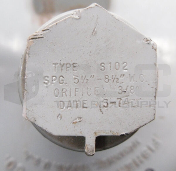 FISHER CONTROLS S102 PRESSURE REGULATOR 5-1/2" - 8-1/2" WC 3/8" - Image 5