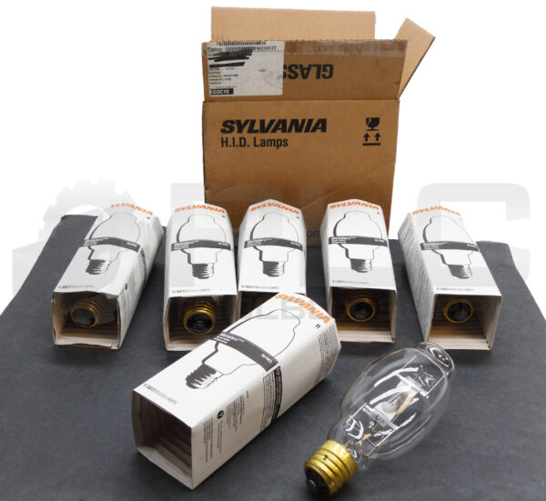 NEW BOX OF 6 SYLVANIA BT28 METALARC BULB 175W, M175/U