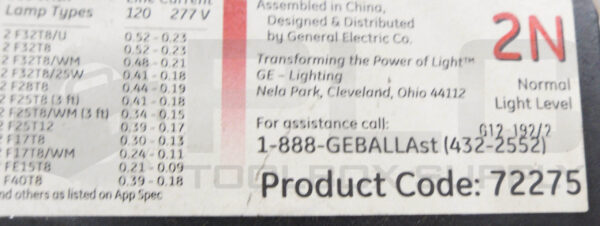 NEW GENERAL ELECTRIC GE-232-M-V ELECTRONIC BALLAST 120-277V 50/60HZ - Image 6