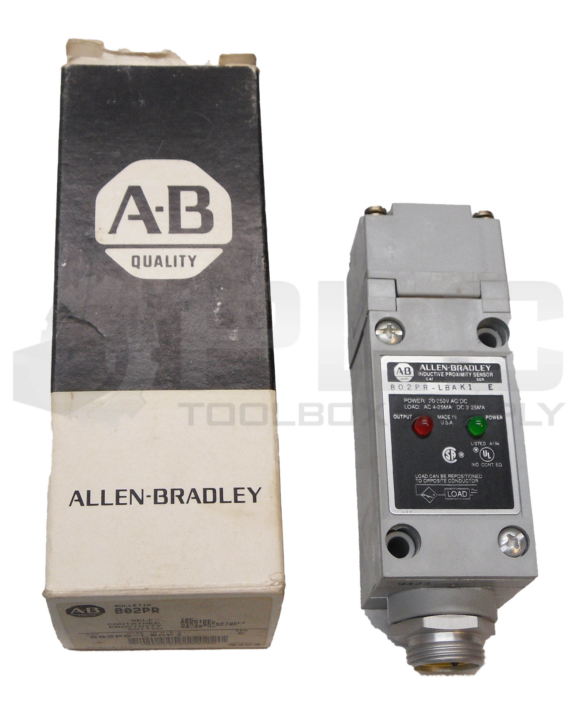 New Allen Bradley 802pr Lbak1 E Inductive Proximity Switch 20 250v Acdc Plc Toolbox Supply 2362