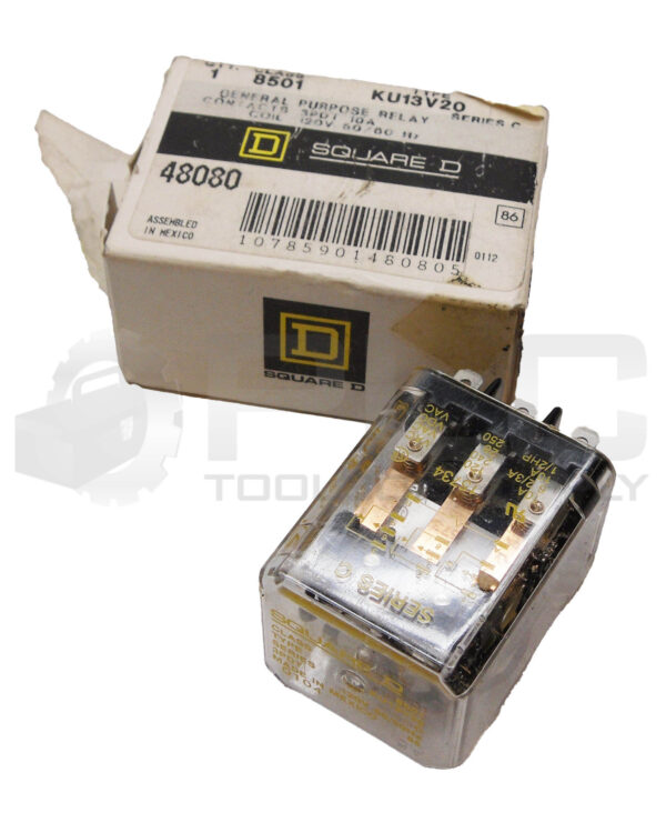 NEW SQUARE D 8501 KU13V20 /C GENERAL PURPOSE RELAY 10A 120V 50/60HZ 48080 *READ*