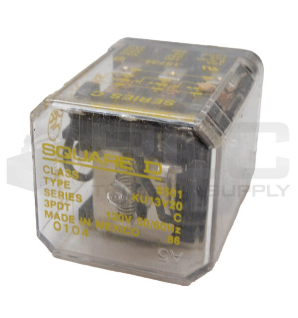 NEW SQUARE D 8501 KU13V20 /C GENERAL PURPOSE RELAY 10A 120V 50/60HZ 48080 *READ* - Image 2