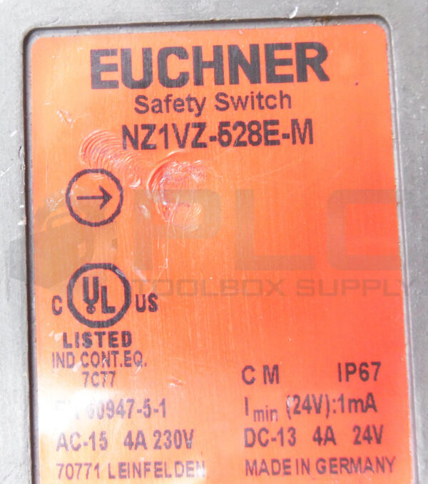 EUCHNER NZ1VZ-528E-M SAFETY SWITCH 4A 230V - Image 4