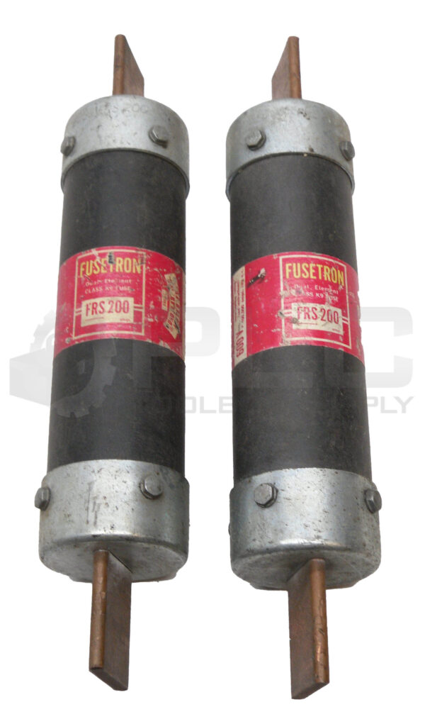 LOT OF 2 BUSSMAN FRS 200 DUAL ELEMENT FUSE 200A 600V