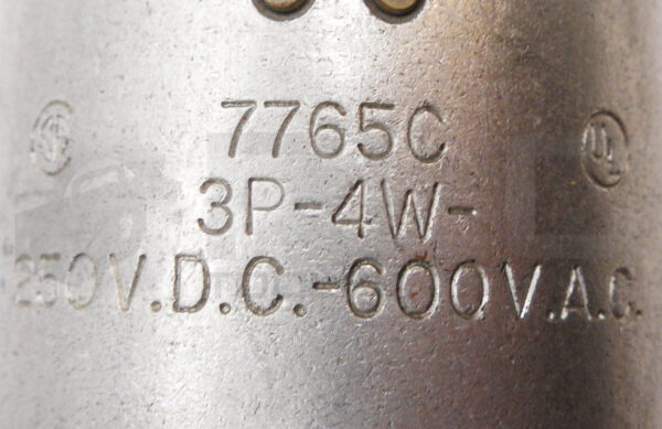 HUBBELL 7765C TWIST LOCK PLUG 250VDC 600VAC 3P 4W - Image 4