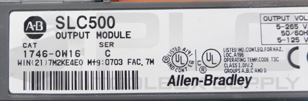 LOT OF 2 ALLEN BRADLEY 1746-OW16 /C OUTPUT MODULE 1746-0W16 - Image 5