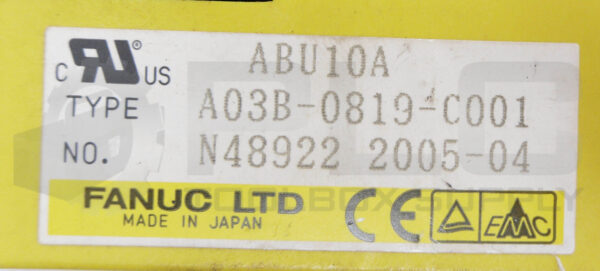 FANUC A03B-0819-C001 PLC CARD RACK 11 MODULES ABU10A - Image 5