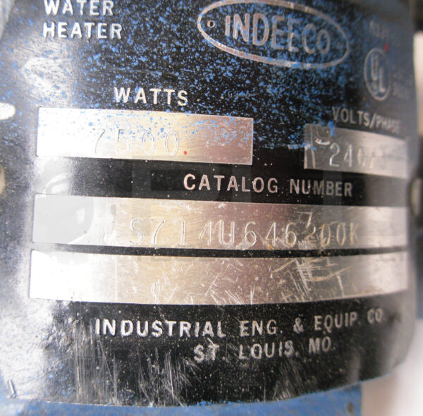 INDEECO S714U646200K IMMERSION WATER HEATER 240V 3PH 7500W - Image 6