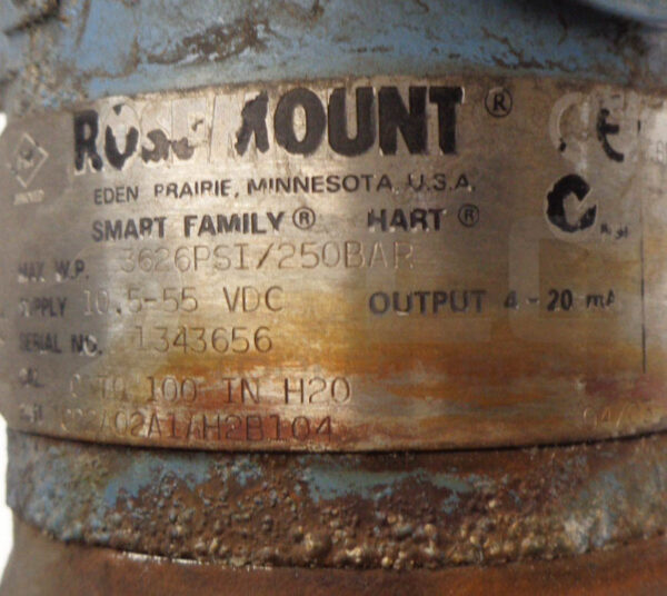 ROSEMOUNT 03031-0761-0022 PRESSURE TRANSMITTER W/ M4AVS MANIFOLD 02-2565-541 - Image 6