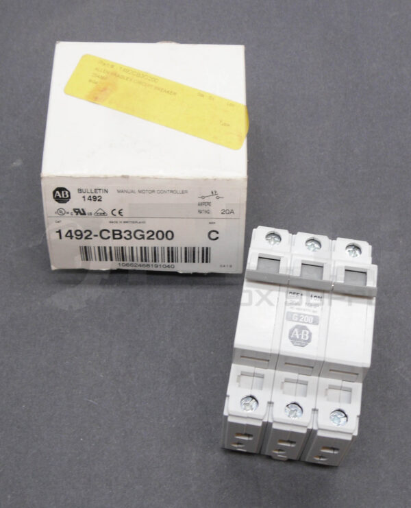 NEW ALLEN BRADLEY 1492-CB3G200 /C CIRCUIT BREAKER 20A 480VAC