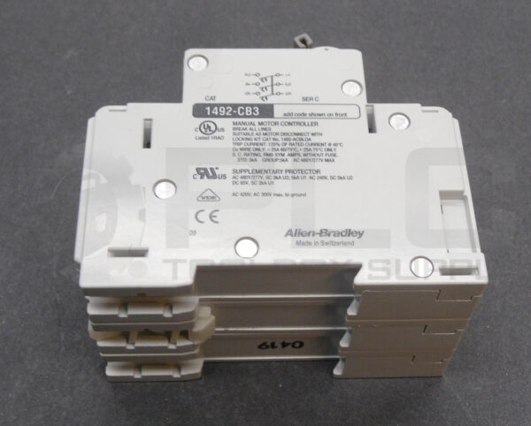 NEW ALLEN BRADLEY 1492-CB3G200 /C CIRCUIT BREAKER 20A 480VAC - Image 3