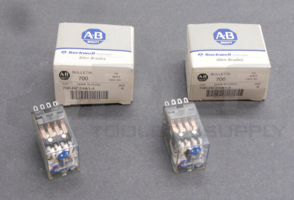 LOT OF 2 NEW ALLEN BRADLEY 700-HC24A1-4 /B RELAY 5A 120VAC