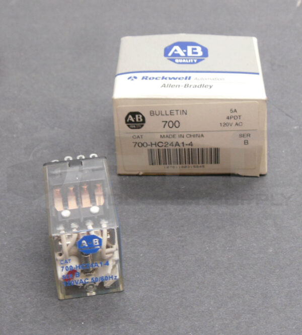 LOT OF 2 NEW ALLEN BRADLEY 700-HC24A1-4 /B RELAY 5A 120VAC - Image 2