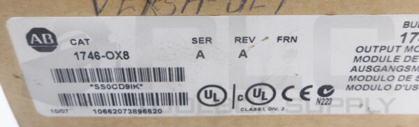 NEW ALLEN BRADLEY 1746-OX8 /A OUTPUT MODULE 50/60HZ 5-250VAC 1746-0X8 *READ* - Image 6