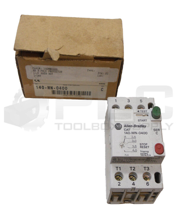 NEW ALLEN BRADLEY 140-MN-0400 /C CIRCUIT BREAKER 25A 600V