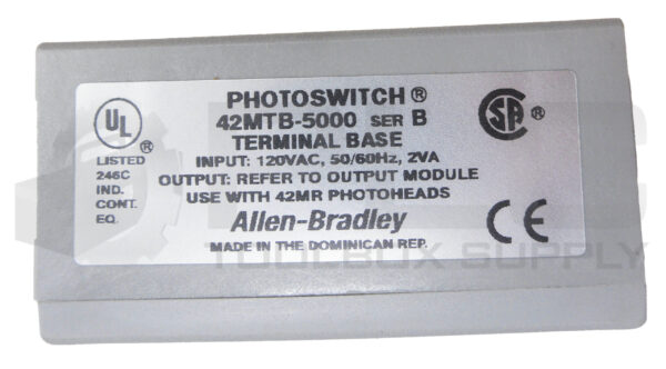 NEW ALLEN BRADLEY 42MTB-5000 /B PHOTOSWITCH TERMINAL BASE 120VAC 50/60HZ - Image 4