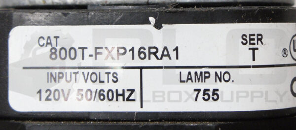 NEW ALLEN BRADLEY 800T-FXP16RA1 /T PUSH BUTTON W/ 800T-N326 /A COIL **READ** - Image 6