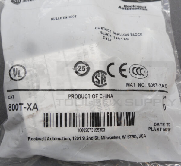 LOT OF 3 SEALED NEW ALLEN BRADLEY 800T-XA /D CONTACT BLOCK - Image 5