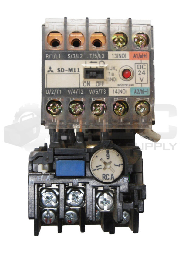 MITSUBISHI SD-M11 CONTACTOR 440V 15A W/ TH-N12 THERMAL OVERLOAD RELAY 600VAC - Image 2