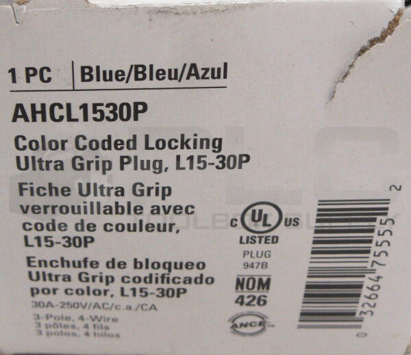 LOT OF 2 NEW EATON ARROW HART AHCL1530P LOCKING ULTRA GRIP PLUG L15-30P - Image 7